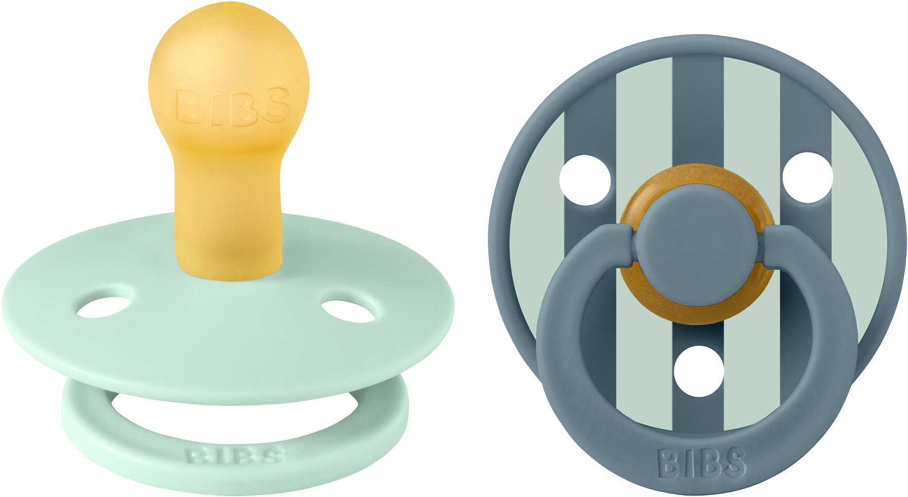 Bibs Pacifier Studio Colour 2 Pack Block Latex Size 1 Nordic