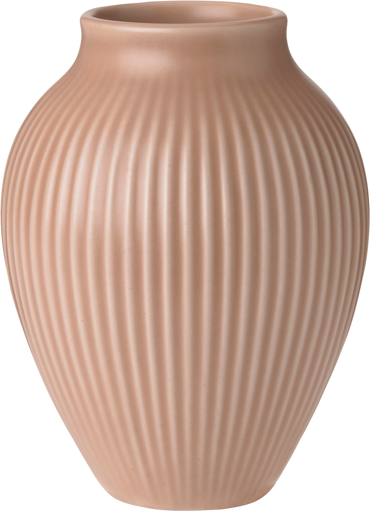 Knabstrup Vase H 12. 5 cm Ripple mat Dusty Rose