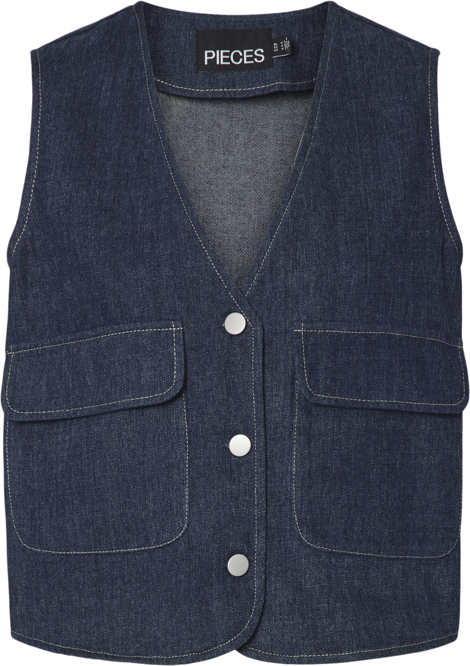 Billede af Pcfabia SL Vneck Denim Vest D2D FS