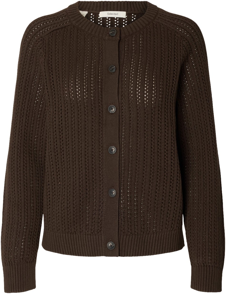 Slwolga LS Knit Struc Oneck Cardig
