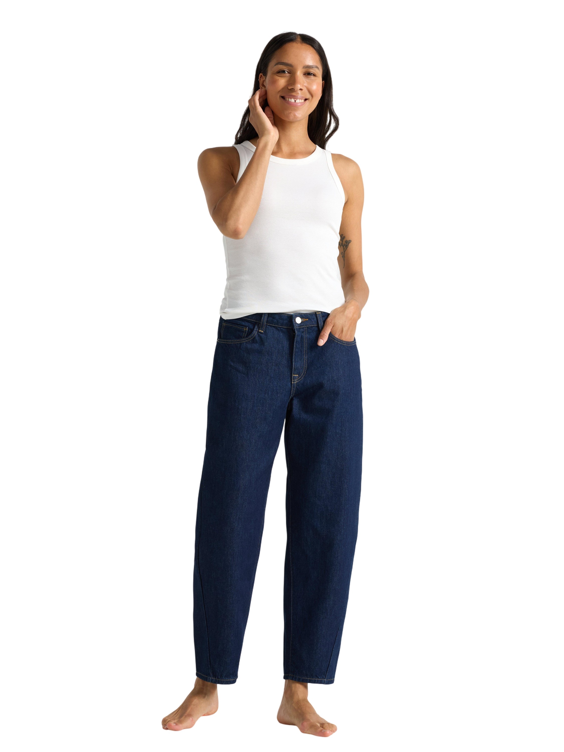 Trousers Denim Barrel Twisted