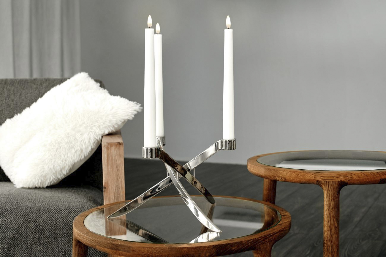 LED Taper Candle Twin Pack – Nordic White – 2,3 x 20 cm