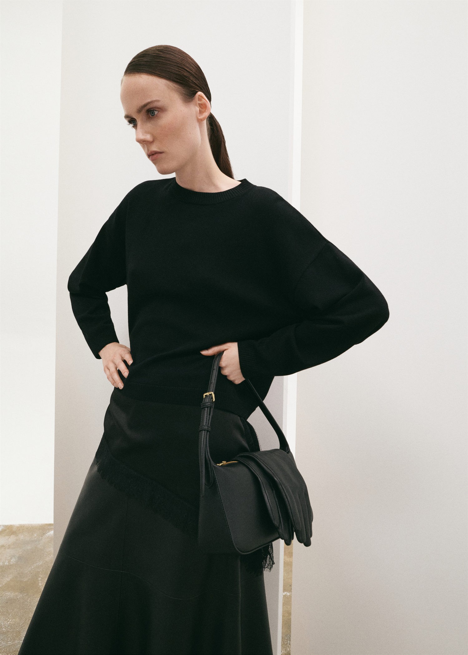 Long Lacetrimmed Sweater