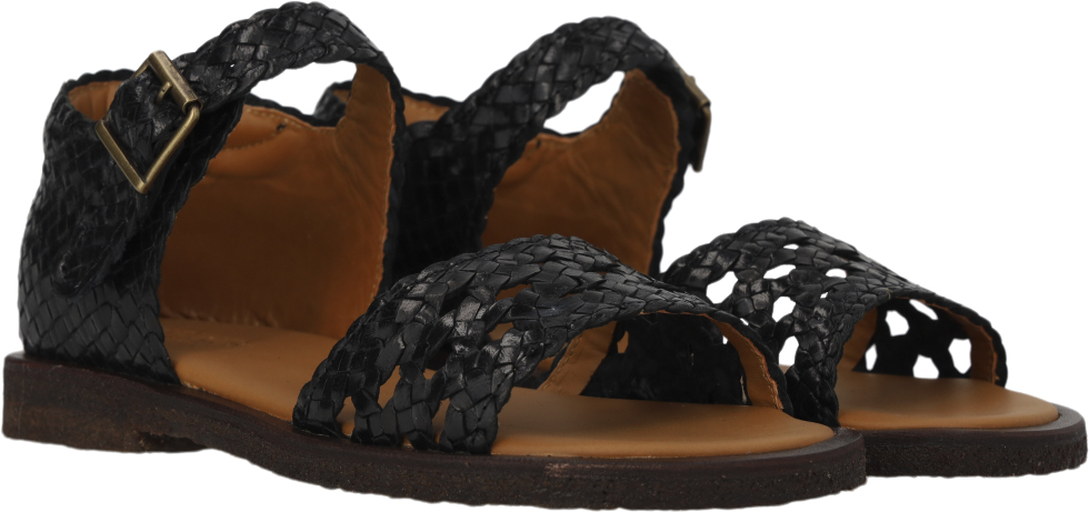 Håndflettet Sandal Med Lukket Hæl