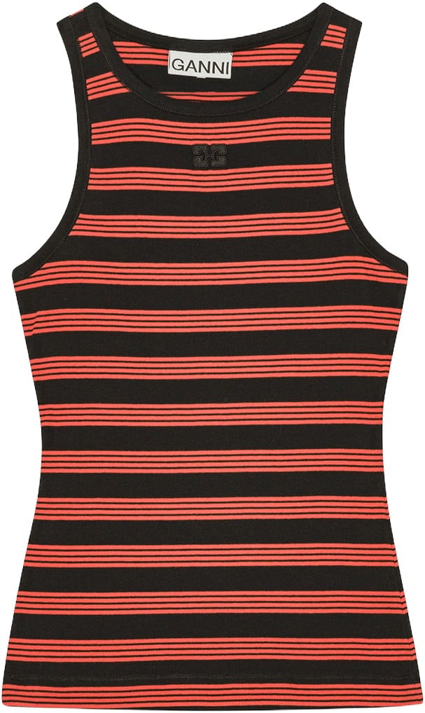 Soft Cotton Rib Striped Tank Top - DKK 400 - Spar 50%