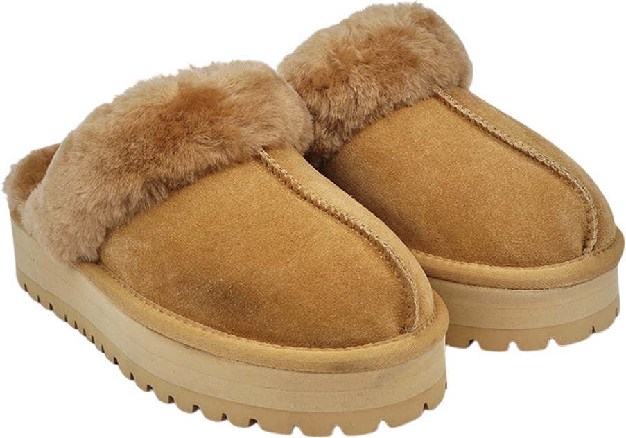 Robson Calf Suede Mules With Shearling