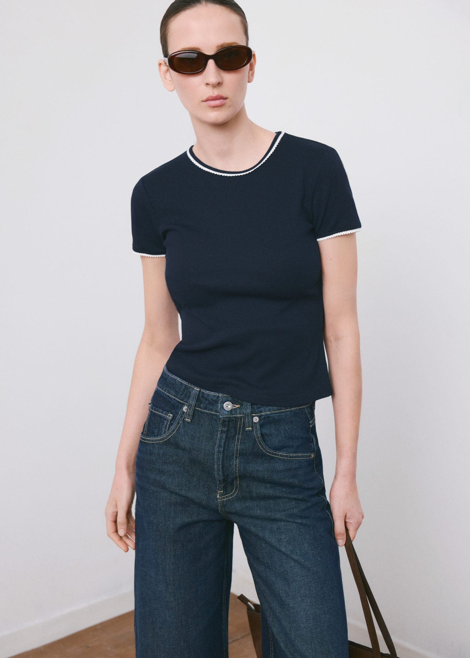 Contrast Trim Tshirt