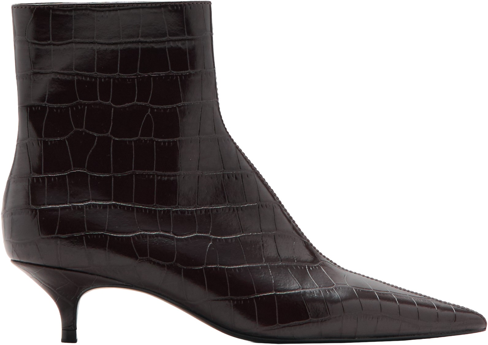 Pointedtoe Kitten-heel Ankle Boots