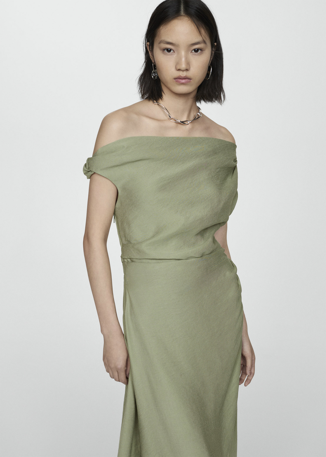Asymmetrical Pleated Dress