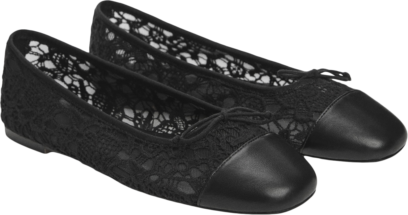 Lace Ballerinas With bow