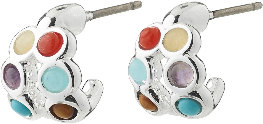 Lonnie Earrings Silverplated/multi