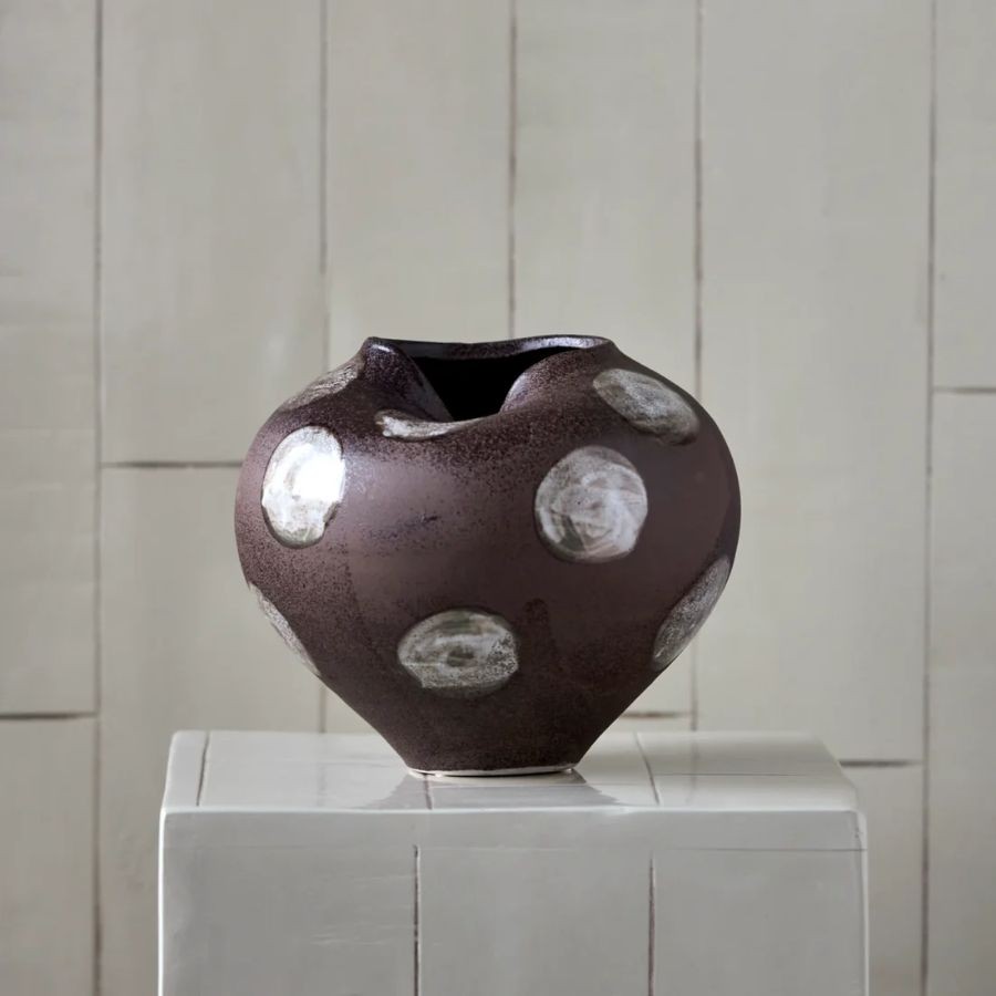 Vase, Hdexpo, Brun:Råhvid