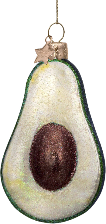 Ornament Glas Grøn Avokado Vondels