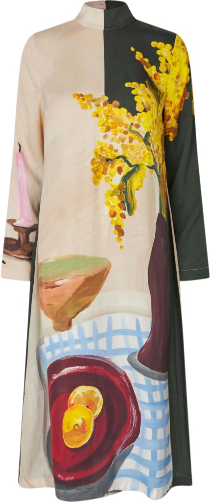 2263 Dry Viscose, Long Sleeve Midi Dress