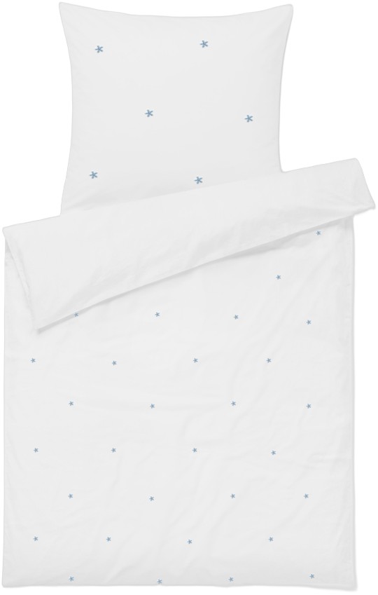 Daisy Sengetøj Baby 70x100 cm Hvid/lys blå