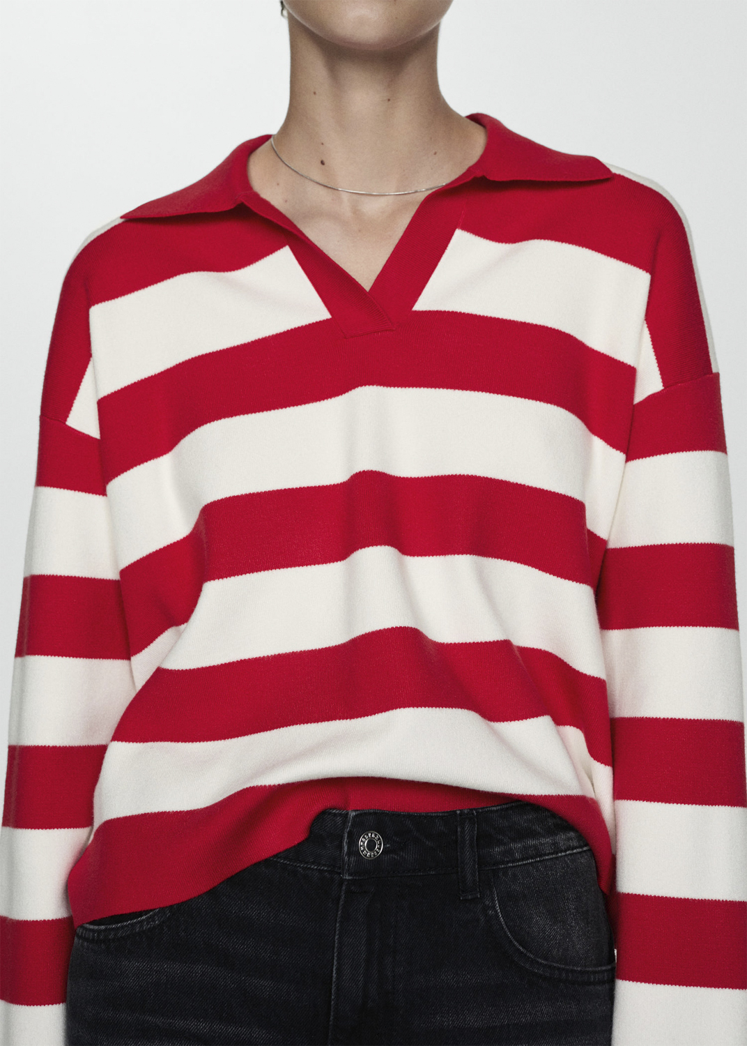 Striped Poloneck Sweater