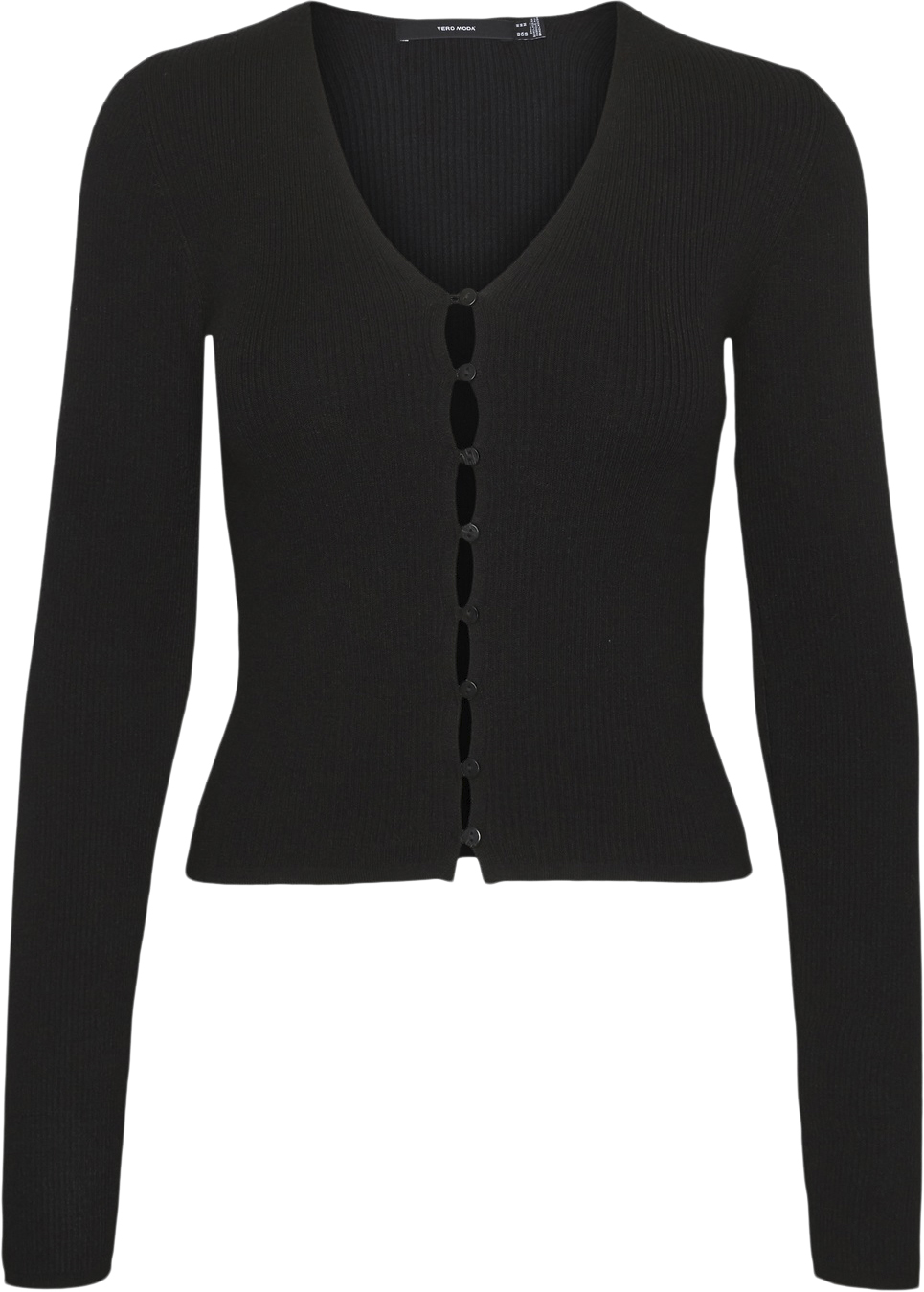 Vmgold RIB LS Vneck Button Pullove