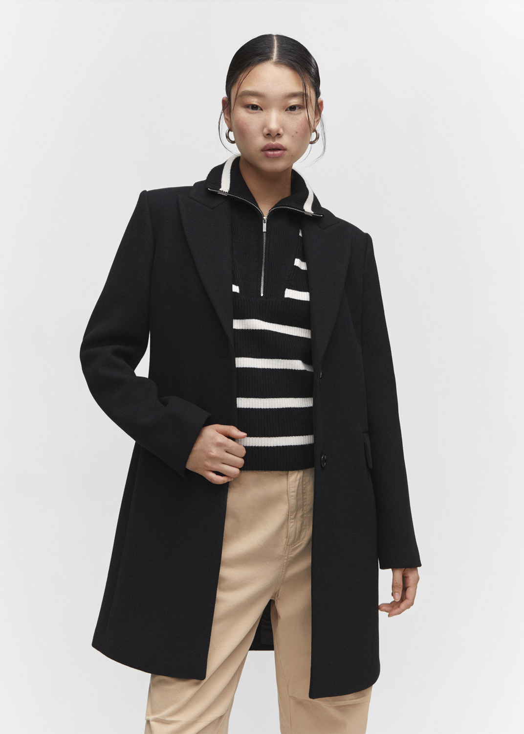 Lapelled Straightcut Coat