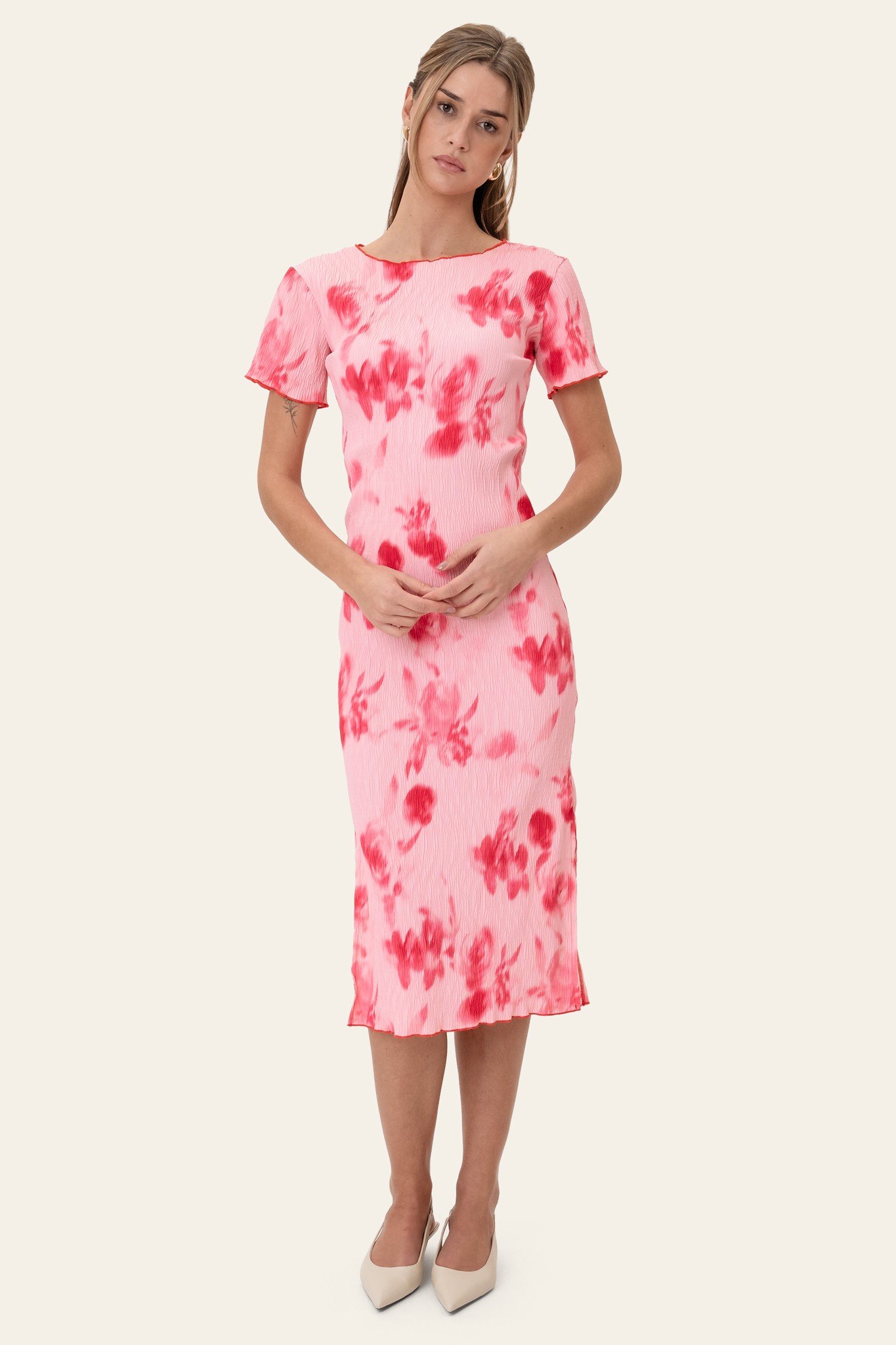 Odaic SS Dress Abstract Pink Flow