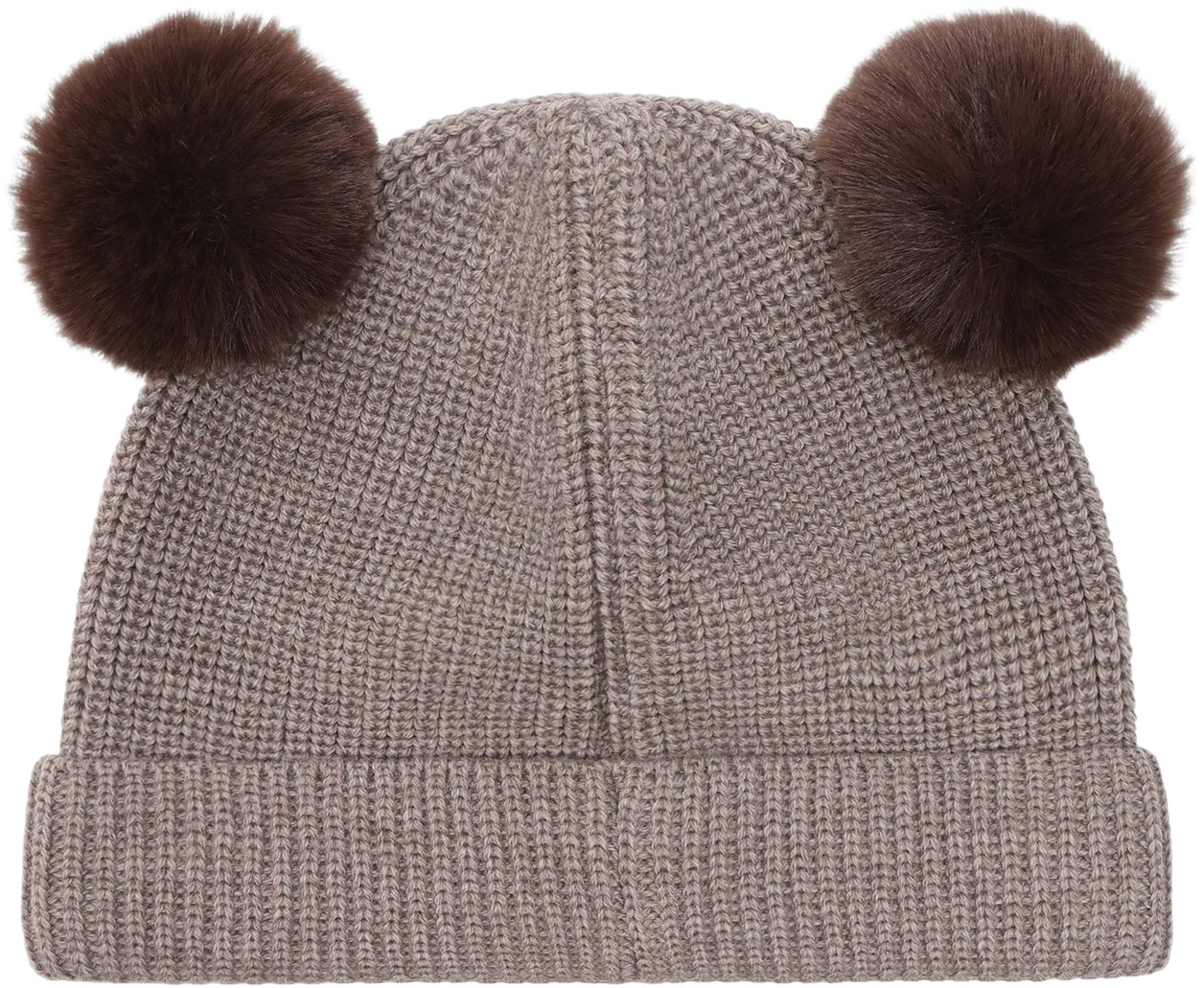 Beanie Wool Knit Pompoms