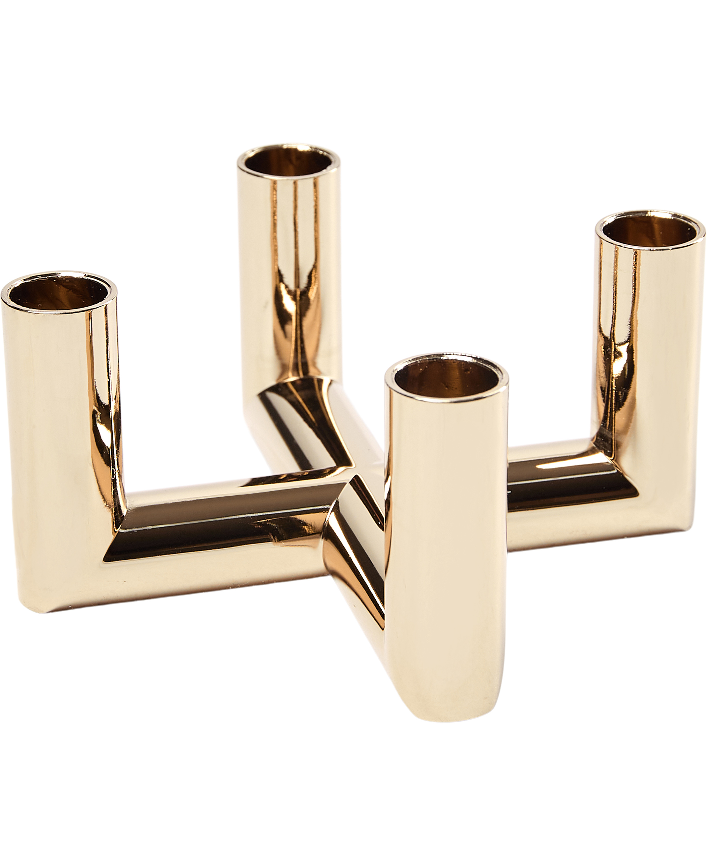 Matrix Candle Holder 4'arm Mini Taper - Brass - 7,5 x 4,5