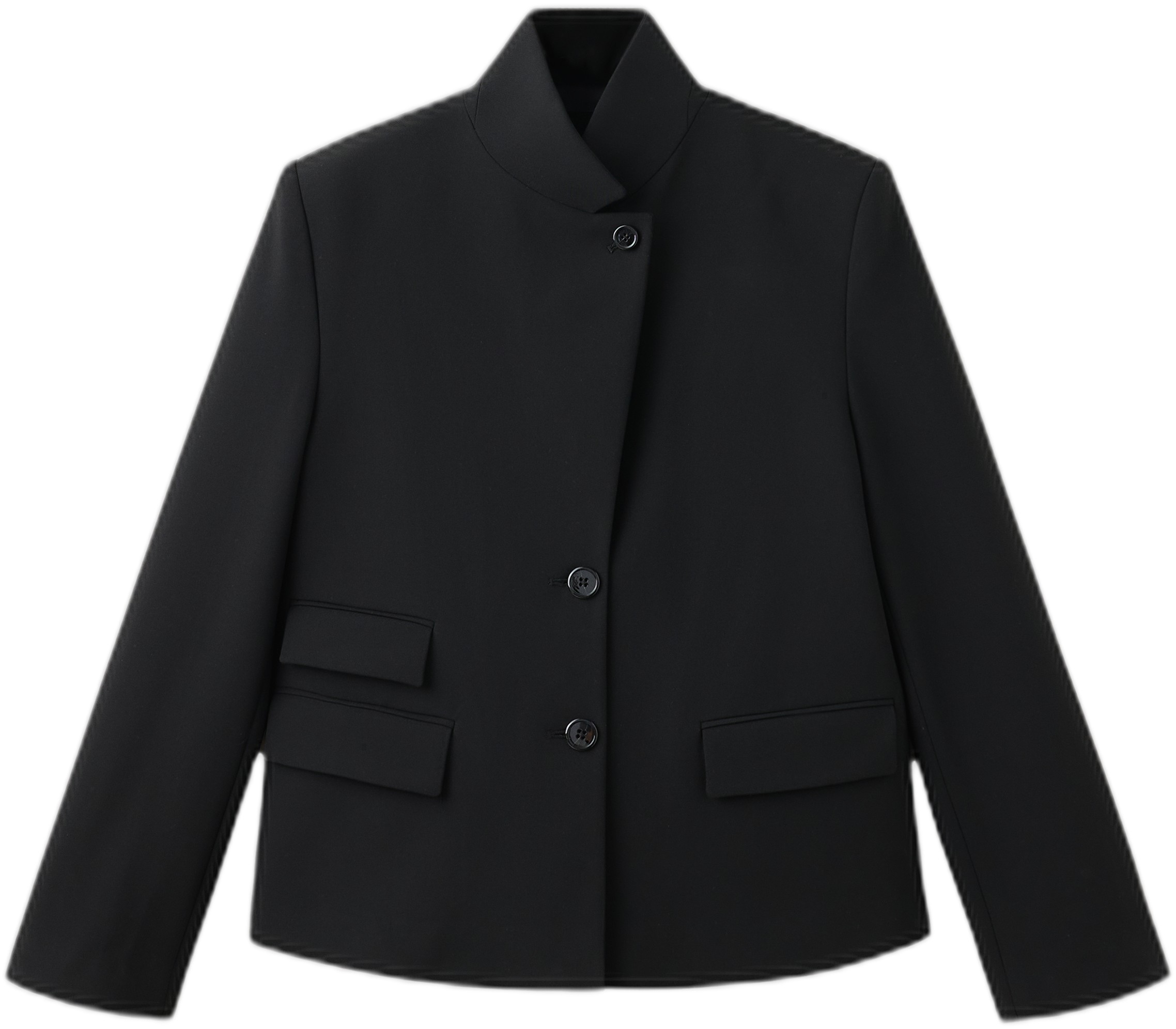 Straightcut Blazer With a High nec