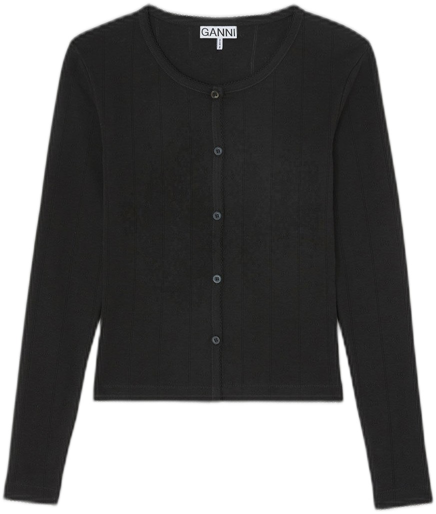 Compact Pointelle rib Jersey LS But