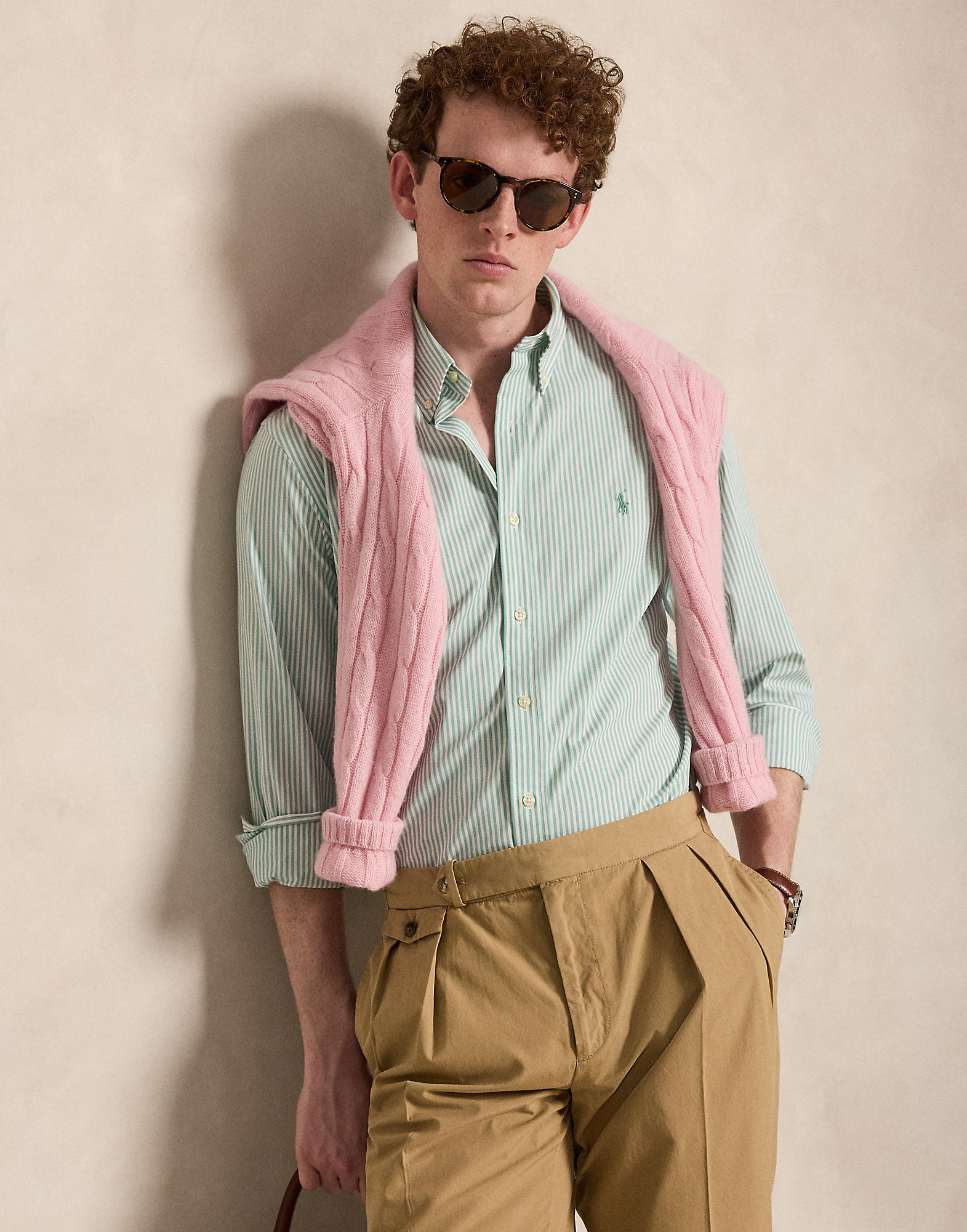 Custom Fit Striped Stretch Poplin Shirt