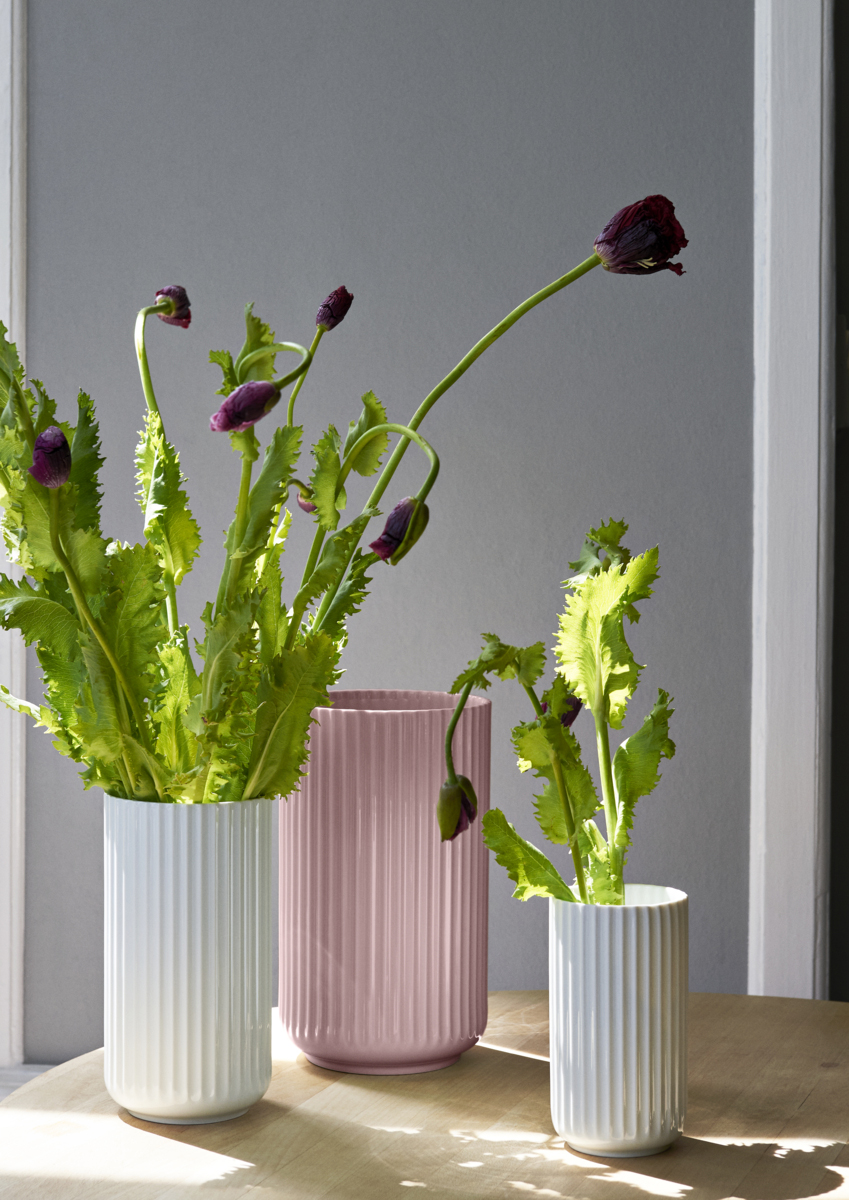 Lyngby Vase H25 cm Rosa PorcelÃ¦n