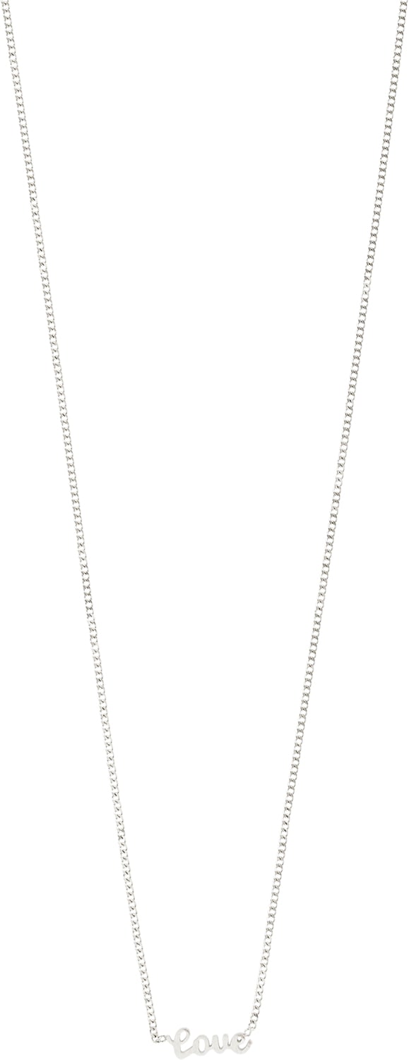 Love Recycled Necklace Silverplated