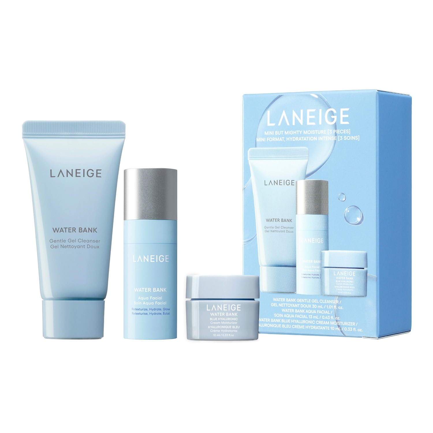 Mini But Mighty Moisture Minisæt til Fugtgivende Ansigtsplejerutine
