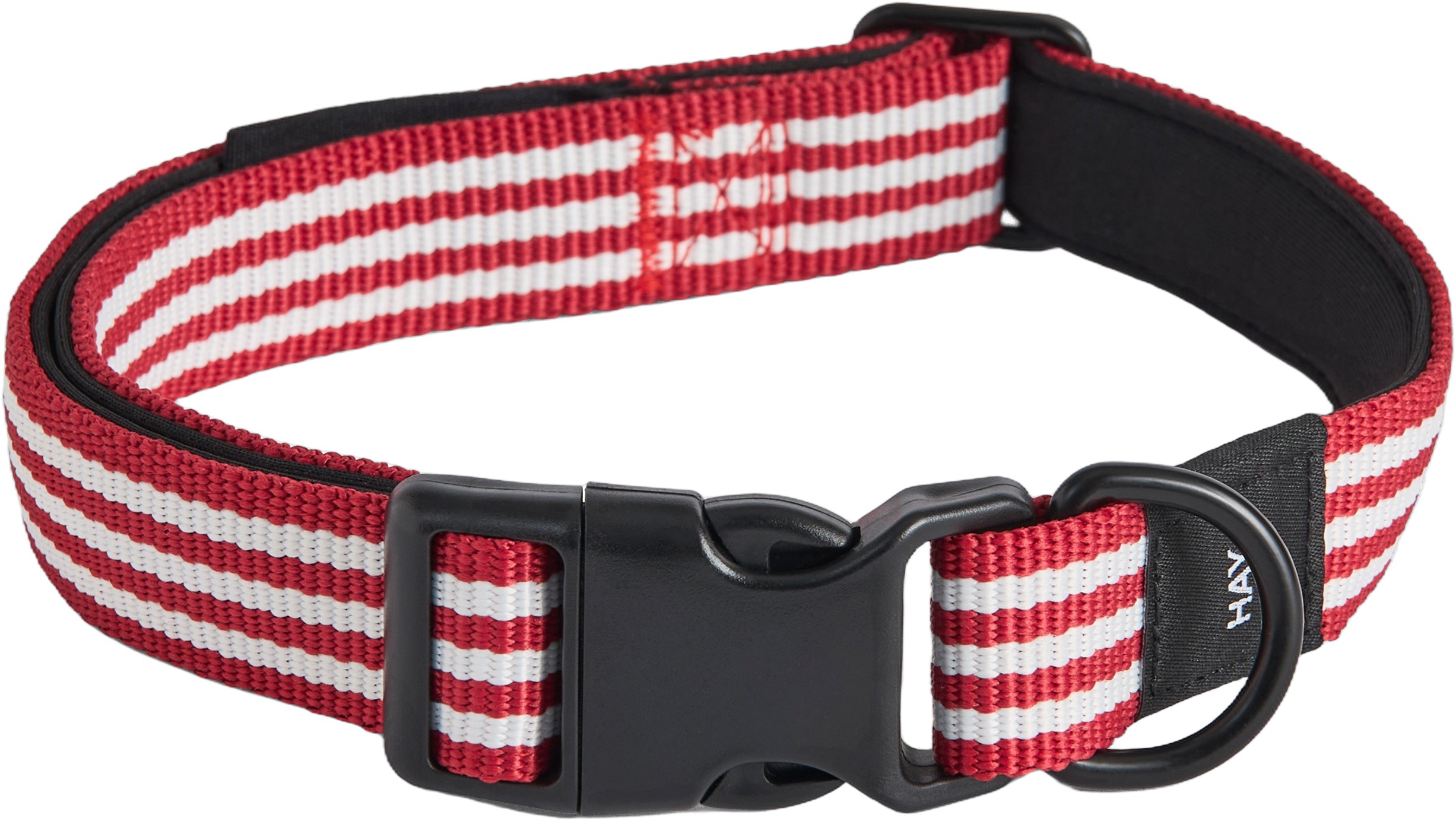 HAY Dogs Collar Flatm/l-red and wh