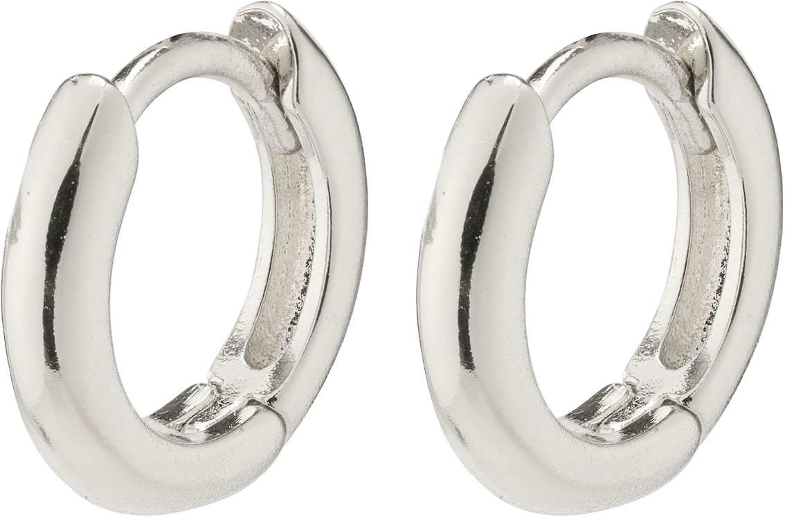 Tyra Chunky Mini Hoop Earrings Silverplated
