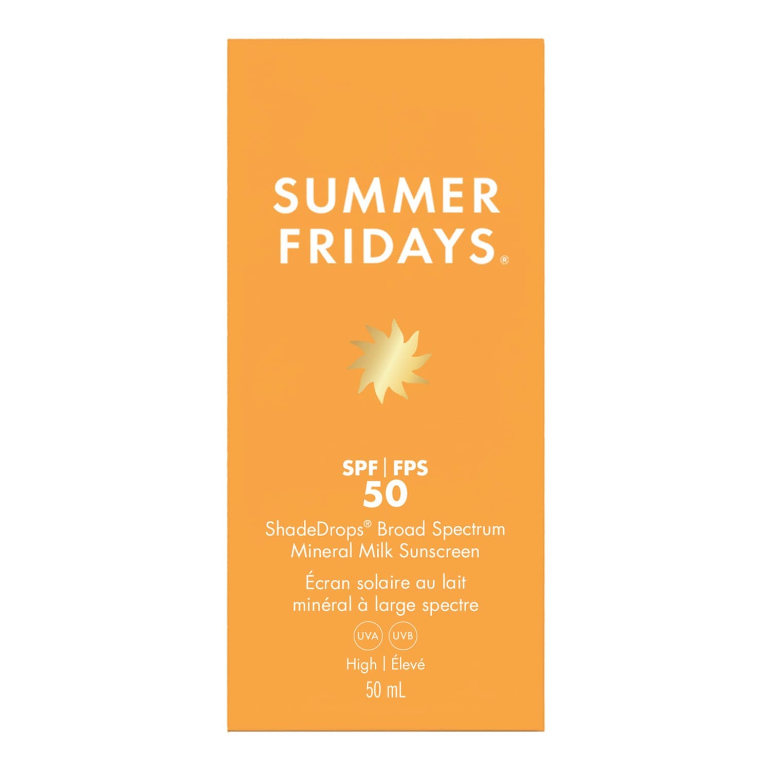 Shadedrops Broad Spectrum Mineralsk Solcreme SPF 50