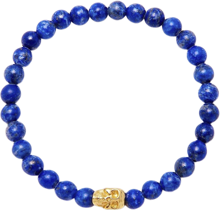 Nialaya Men's Wristband With Blue Lapis