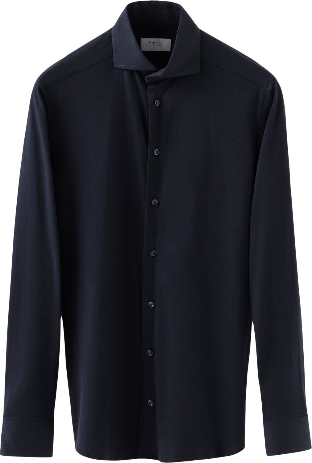 Slim Fit Navy Blue Solid Fourflex Stretch Shirt