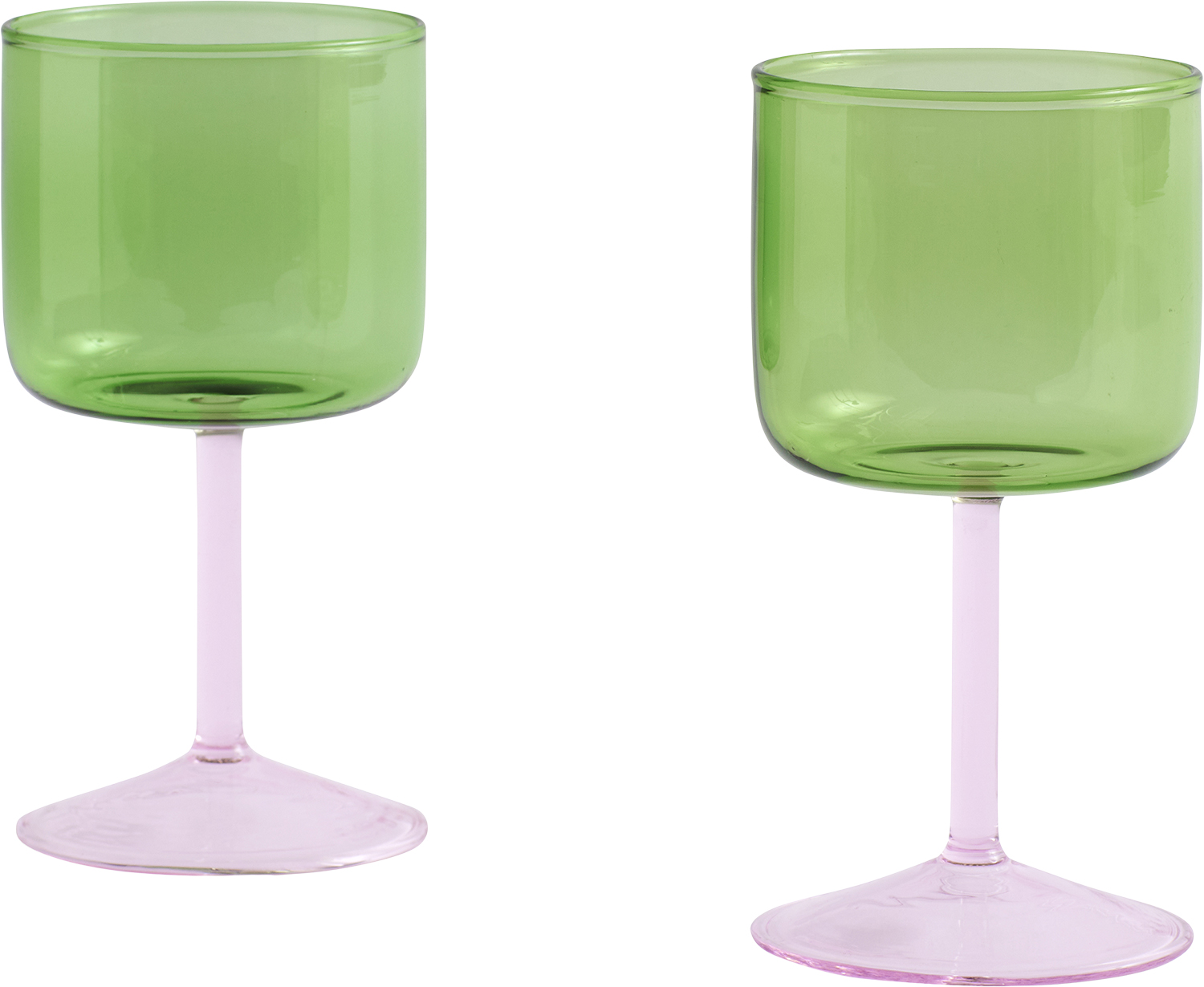 Tint Wine Glassset of 2-green and