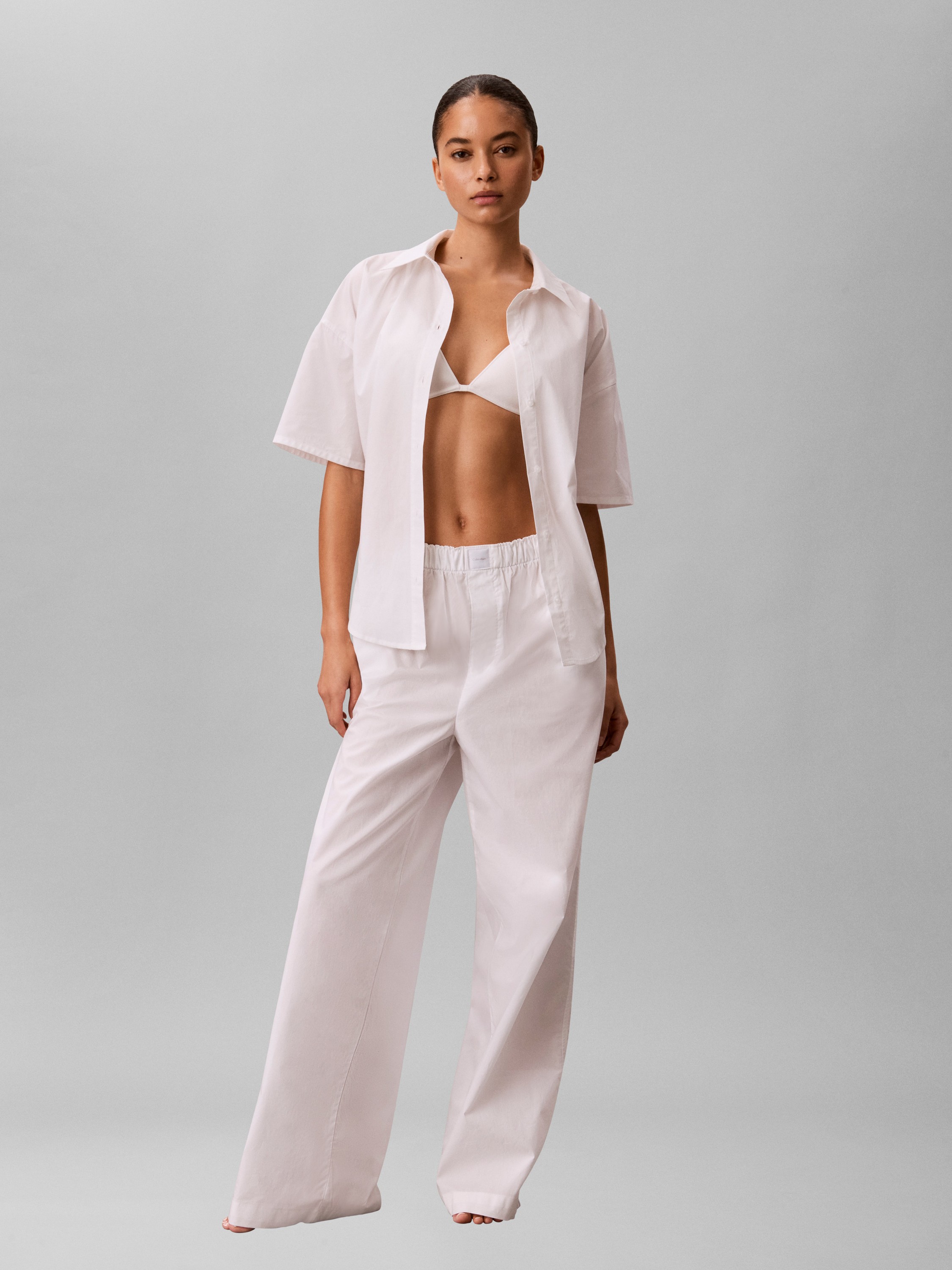 Logo Patch Poplin Pyjama Bottoms - Køb til DKK 349 - Spar 30%