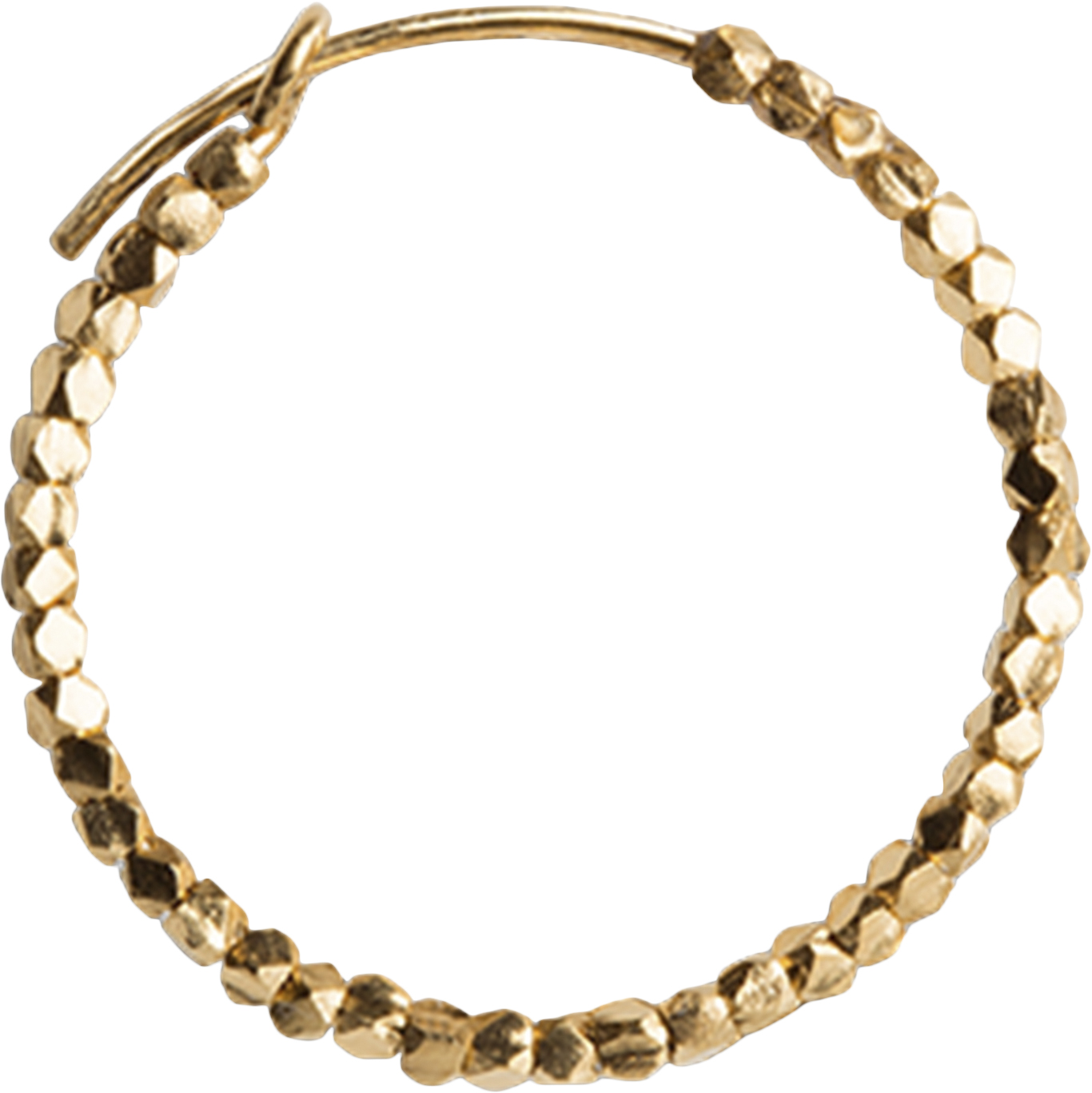 Small Bead Creole, Gold Plated Sterling Silver
