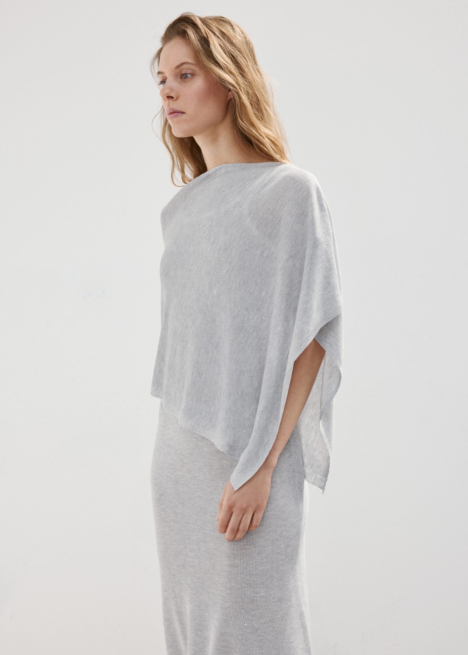 Asymmetrical Knitted Cape