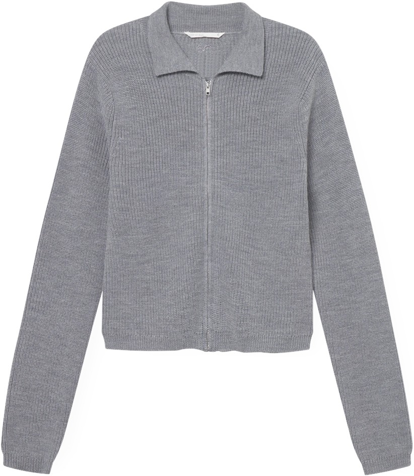 Wool Zip Cardigan Keep Me