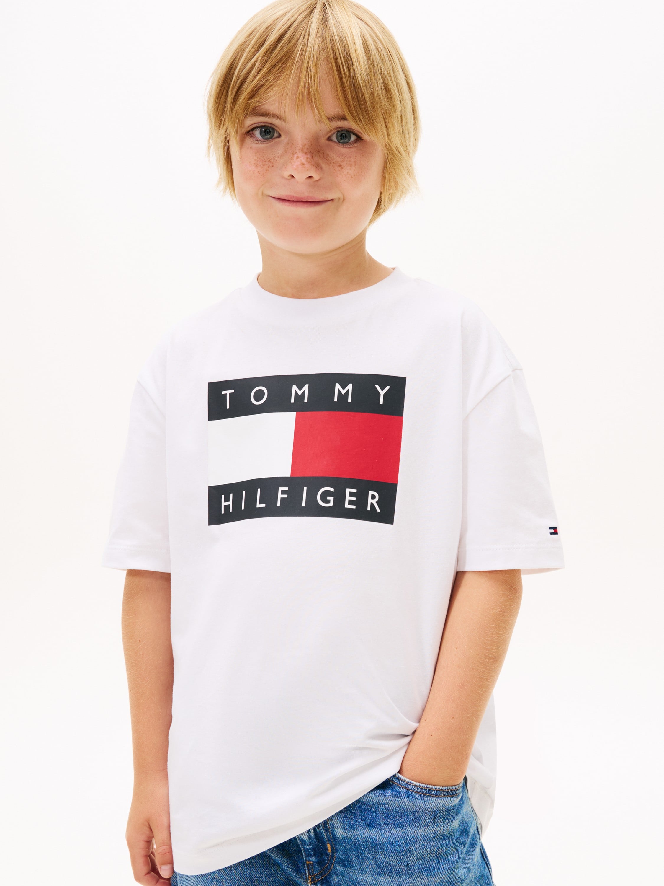 Heritage Flag Print Jersey Tshirt - DKK 209 - Spar 30%