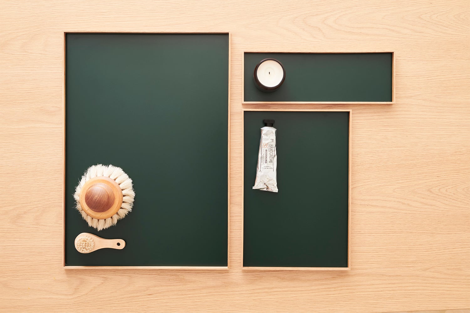Frame Tray Small Oak/green