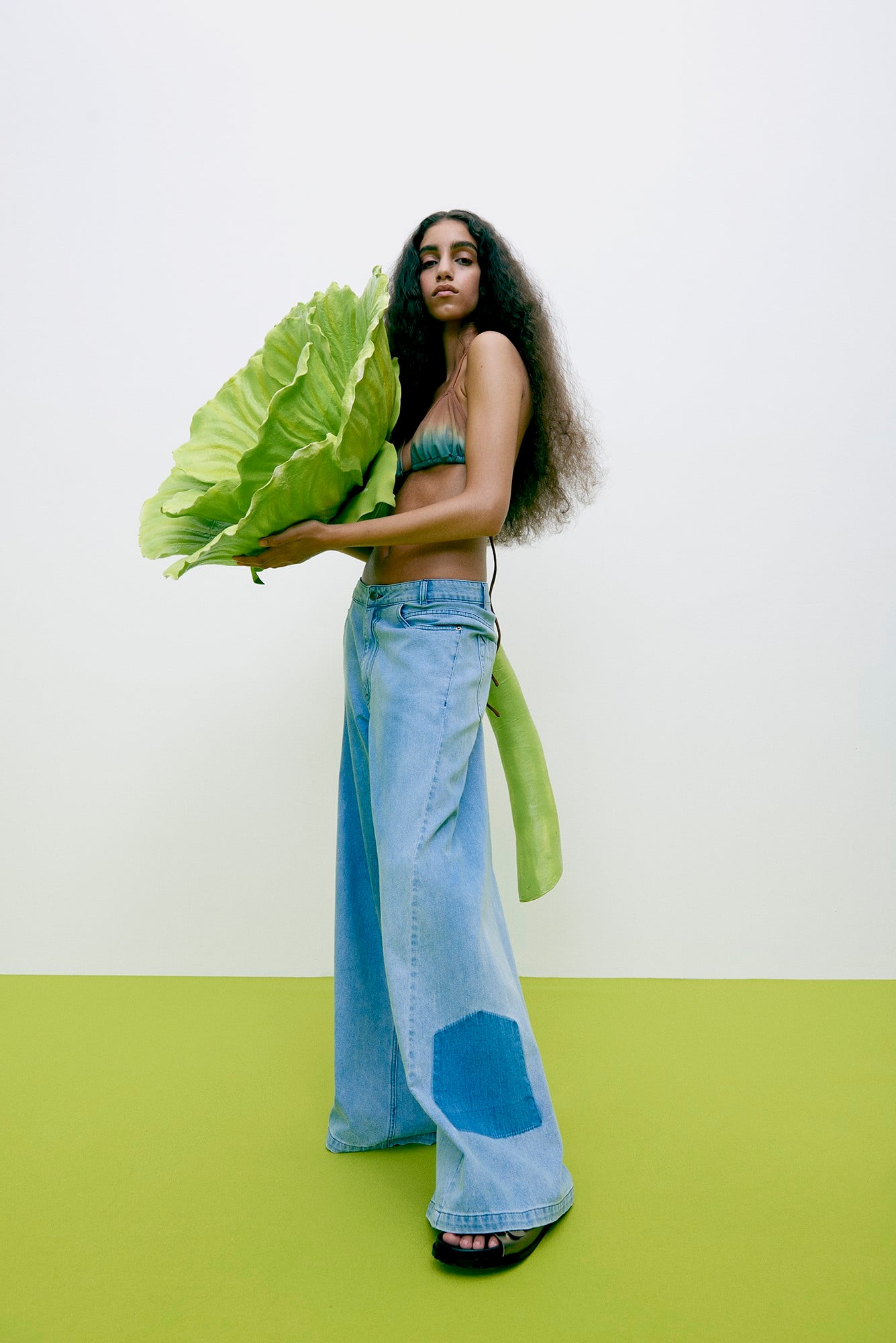 Light Denim Wide leg Pants Lane