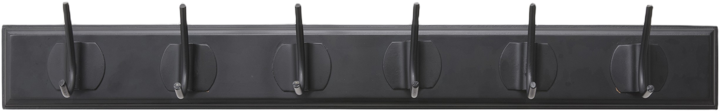 Edgy Coat Rack, 6 Hooks Black w. Black Finish