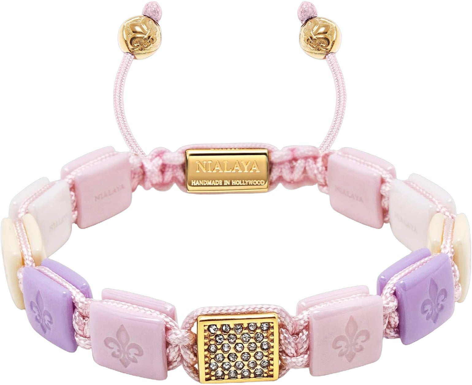 Women's White, Cream, Soft Pink & Lavender Ceramic Flatbead
