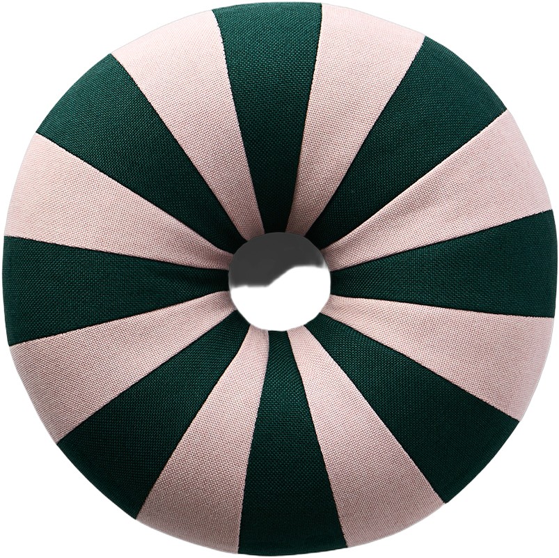 Float Pillow, Dark Green/rose