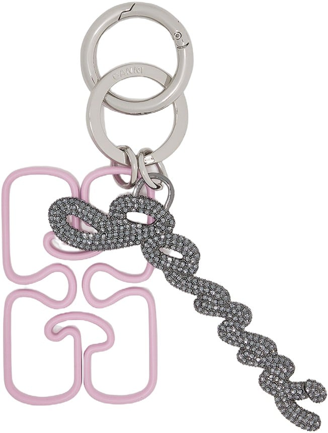 Ganni Strass Signature Keyring