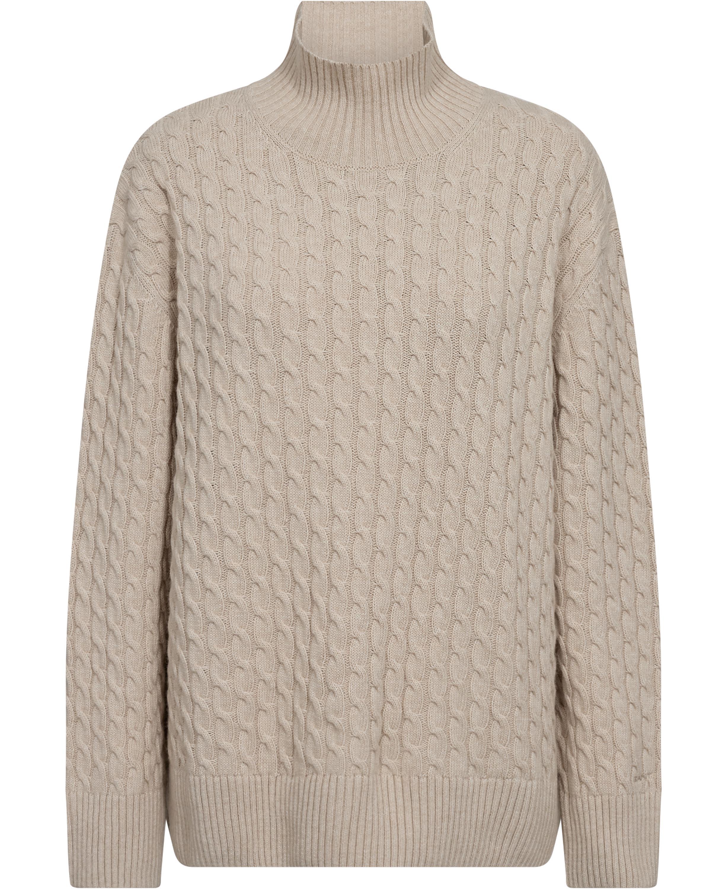 Cable Knit Mock Neck