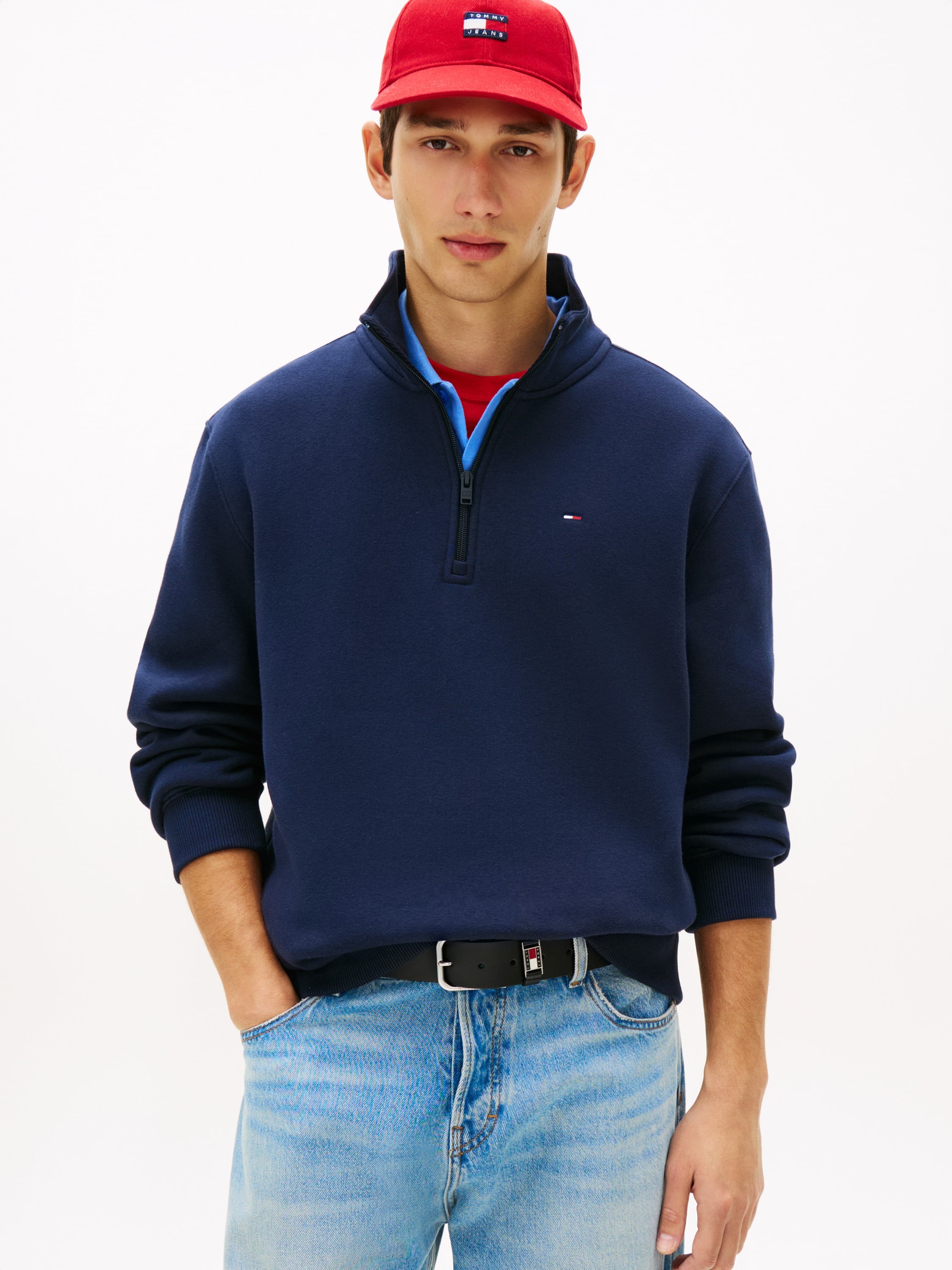 Tommy Flag Fleece Halfzip Jumper